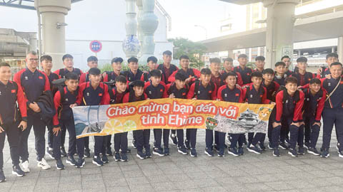  U17 Việt Nam đã có mặt tại Ehime, sẵn sàng cho đợt tập huấn tại Nhật Bản